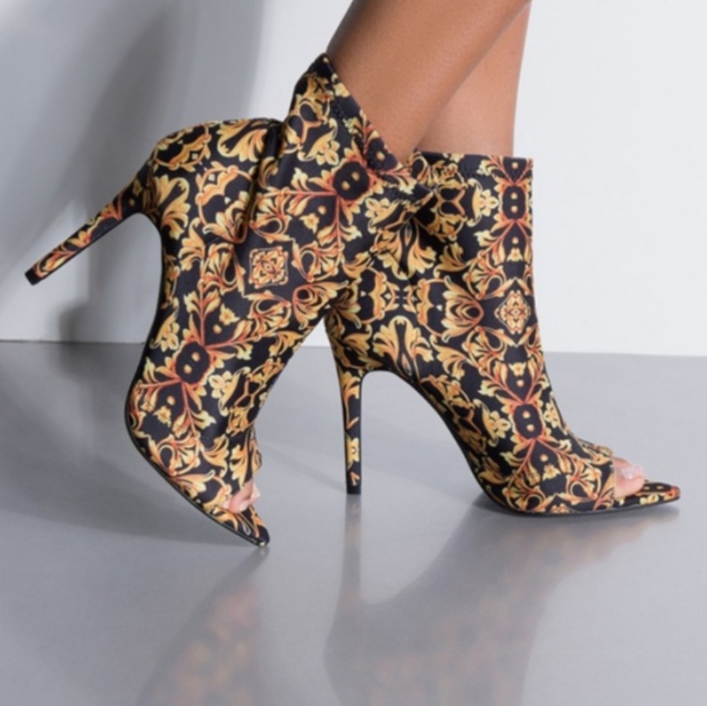 Peep Toe Bootie Heels